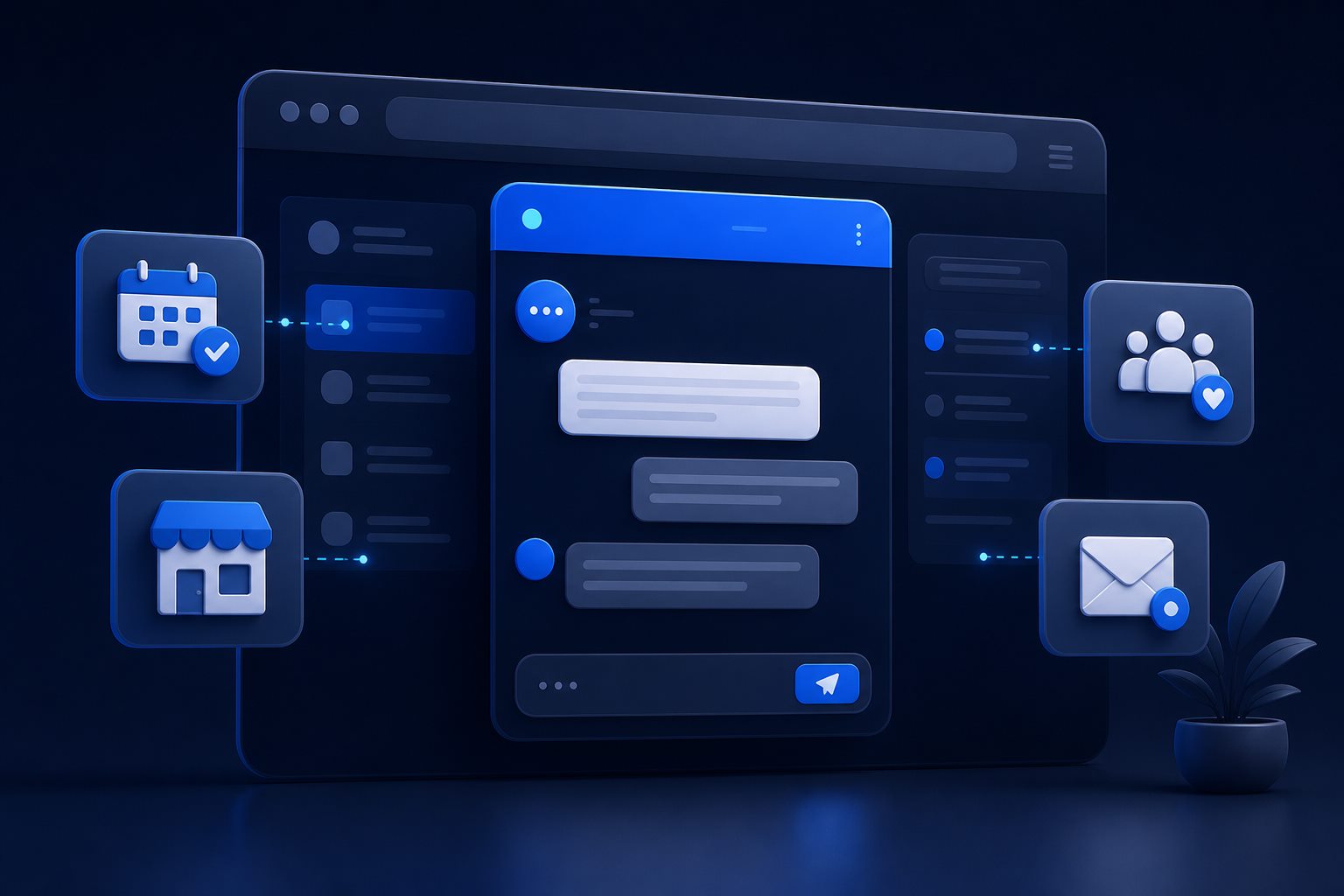 KI-Chatbot fuer kleine Unternehmen mit Kontakt, Termin und E-Mail-Unterstuetzung